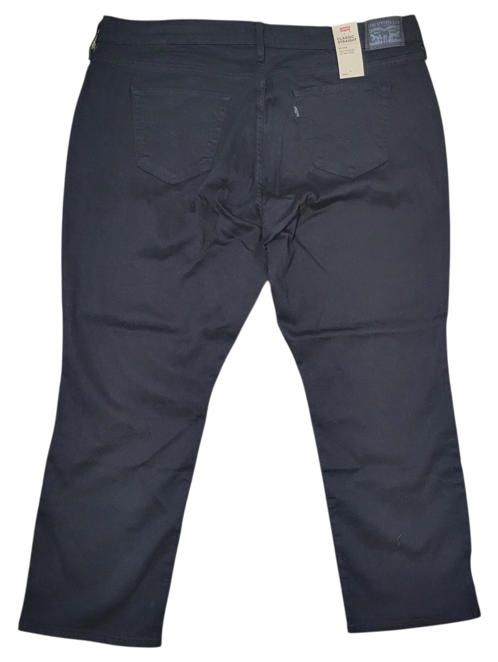 NWT Levi's Black Classic Straight Women's Jeans Plus Size 20W Short - Picture 13 of 14